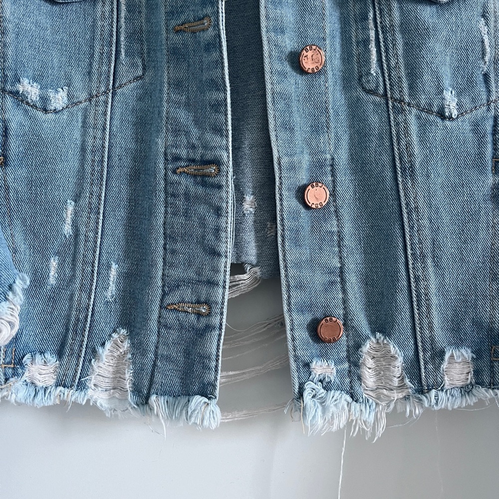Distressed Denim Jacket - Picture 3 of 4